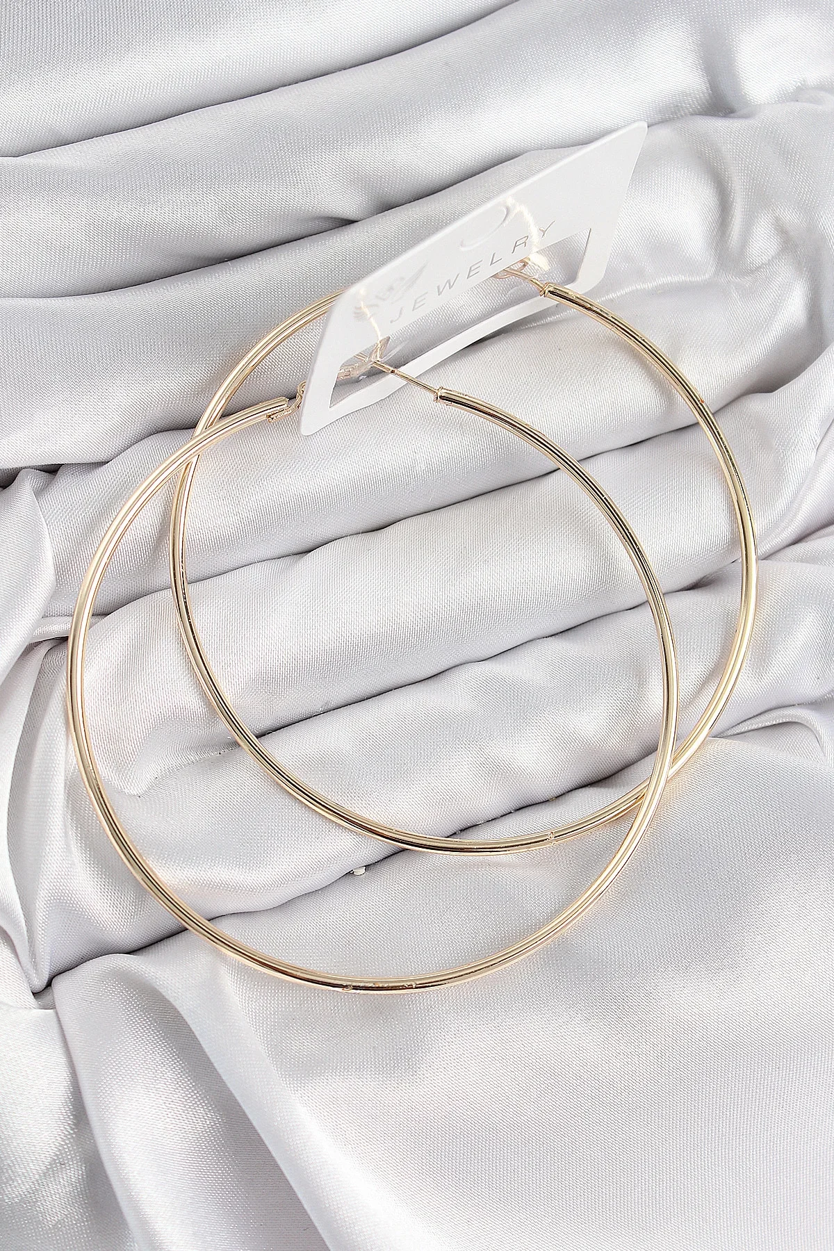 İthalat® Pirinç Halka Model Gold Renk Kadın Küpe