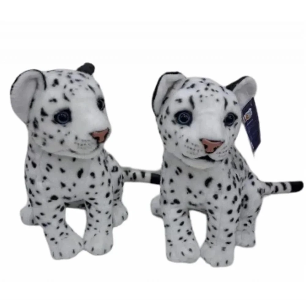 İthalat® PL50135 25 CM OTURAN KÜÇÜK BEYAZ LEOPAR
