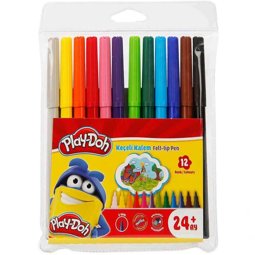 İthalat®  Play-Doh Keçeli Kalem 12 Renk Fiyatı, Yorumları ve Özellikleri