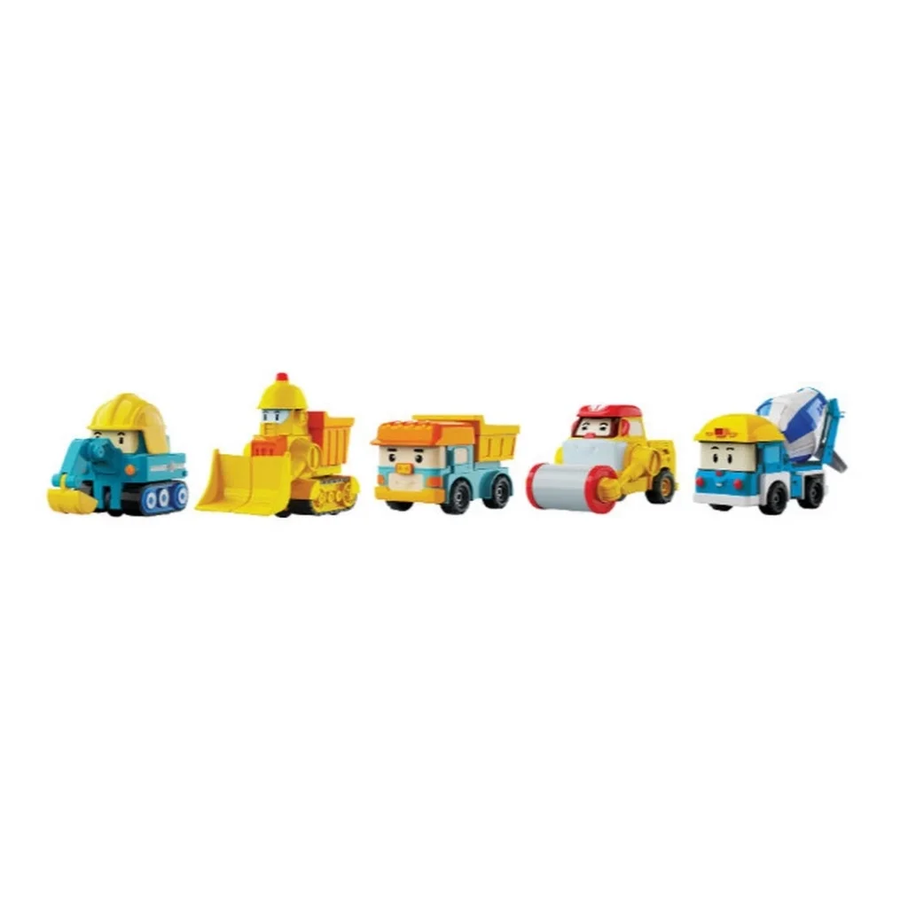 Poli Mini İnşaat Araçları 5'li Set Poli Mini İnşaat Araçları 5'li Set