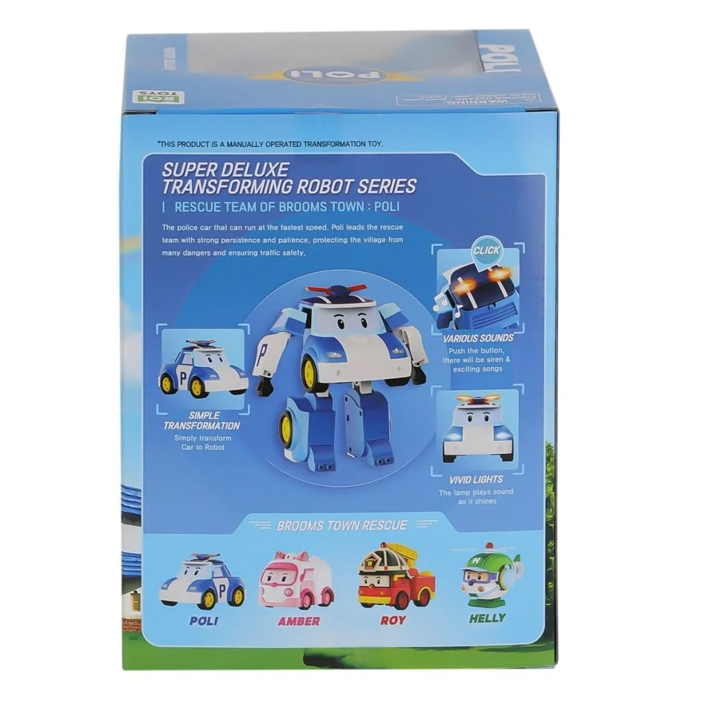 İthalat® POLI MRT-685 Sesli ve Işıklı Robocar Poli Büyük Transforming Robot Poli