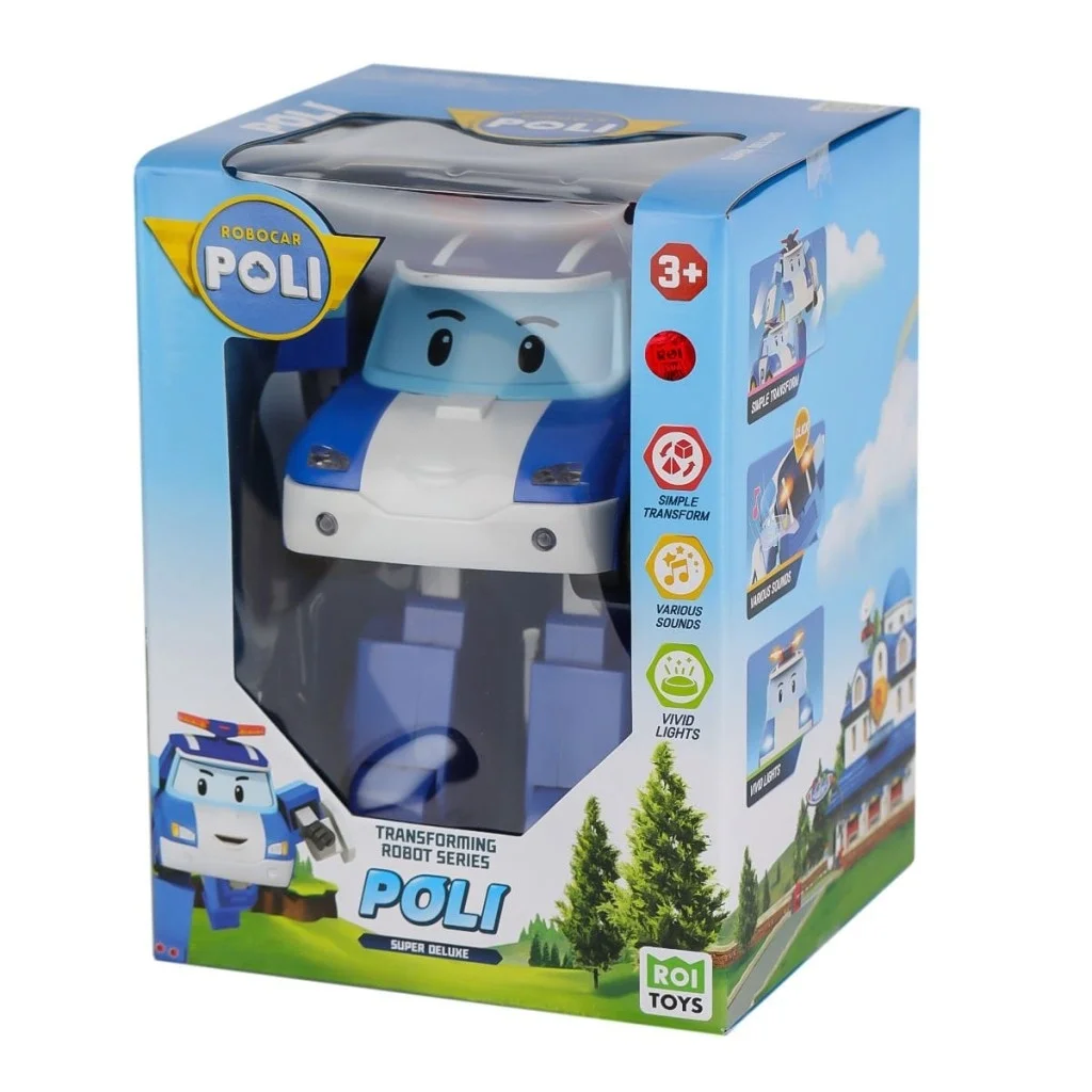 İthalat® POLI MRT-685 Sesli ve Işıklı Robocar Poli Büyük Transforming Robot Poli