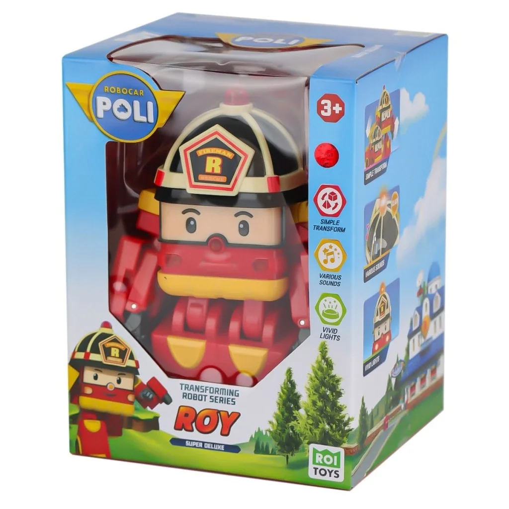 İthalat® POLI MRT-686 Sesli ve Işıklı Robocar Poli Büyük Transforming Robot Roy -Necotoys