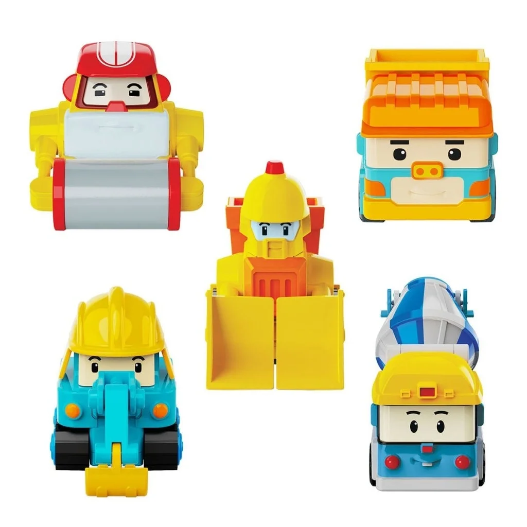 İthalat®  POLI MRT-761 Robocar Poli Mini İnşaat Araçları 5li Set