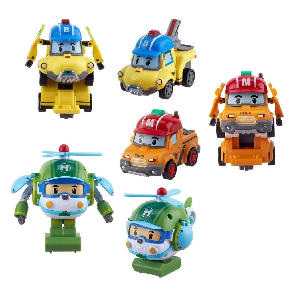 İthalat®  POLI ZR-915 Robocar Poli Quick Transforming Mini Rescue Deluxe Set