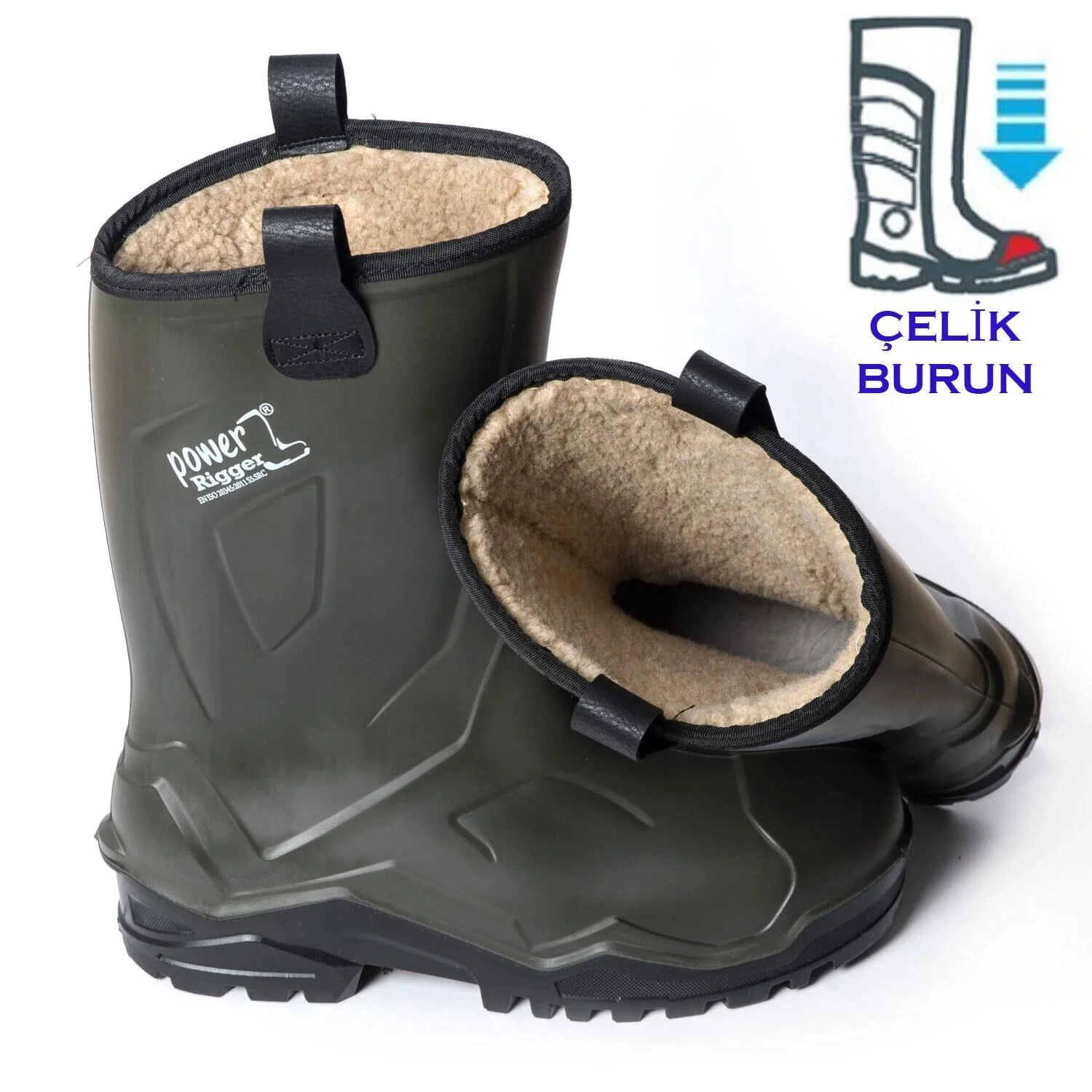 İthalat® Pollyboot Power Rigger Çizme Çelik Burunlu 38 Numara İthalat® Pollyboot Power Rigger Çizme Çelik Burunlu 38 Numara