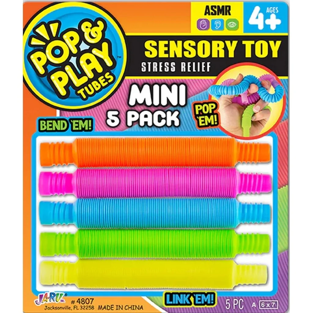 İthalat® Pop &amp; Play Tubes Duyusal Stres Oyuncağı  5'li