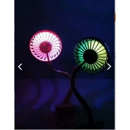 İthalat® Portatif Işıklı Mini Klipsli Fan