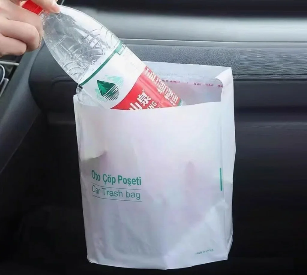 İthalat® Pratik Su Geçirmez Oto Araba Poşeti Yapışkanlı 20 Adet