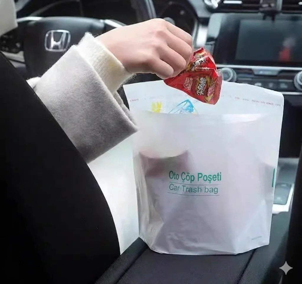 İthalat® Pratik Su Geçirmez Oto Araba Poşeti Yapışkanlı 20 Adet