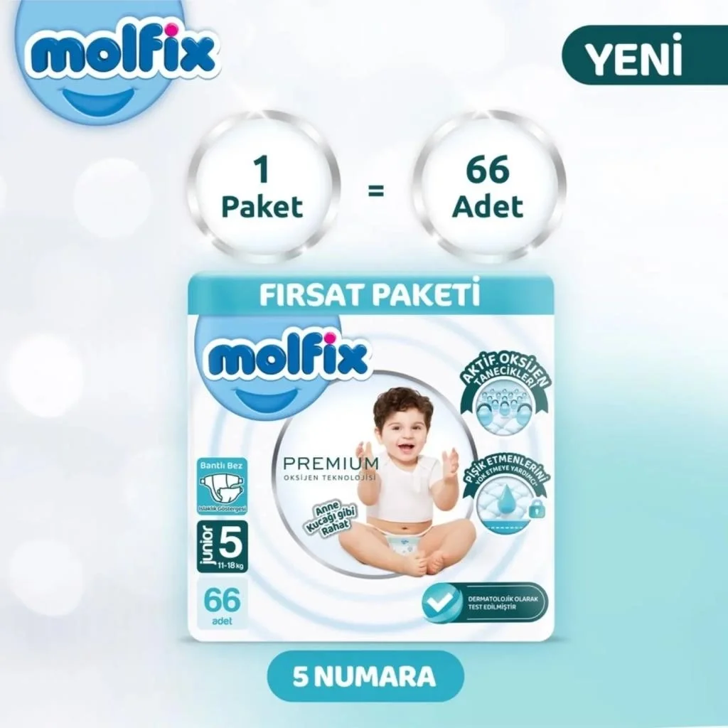 Premium Bebek Bezi Ultra Fırsat Paketi 5 Beden 11-18 Kg 66 Adet Fiyatı, Yorumları ve Özellikleri
