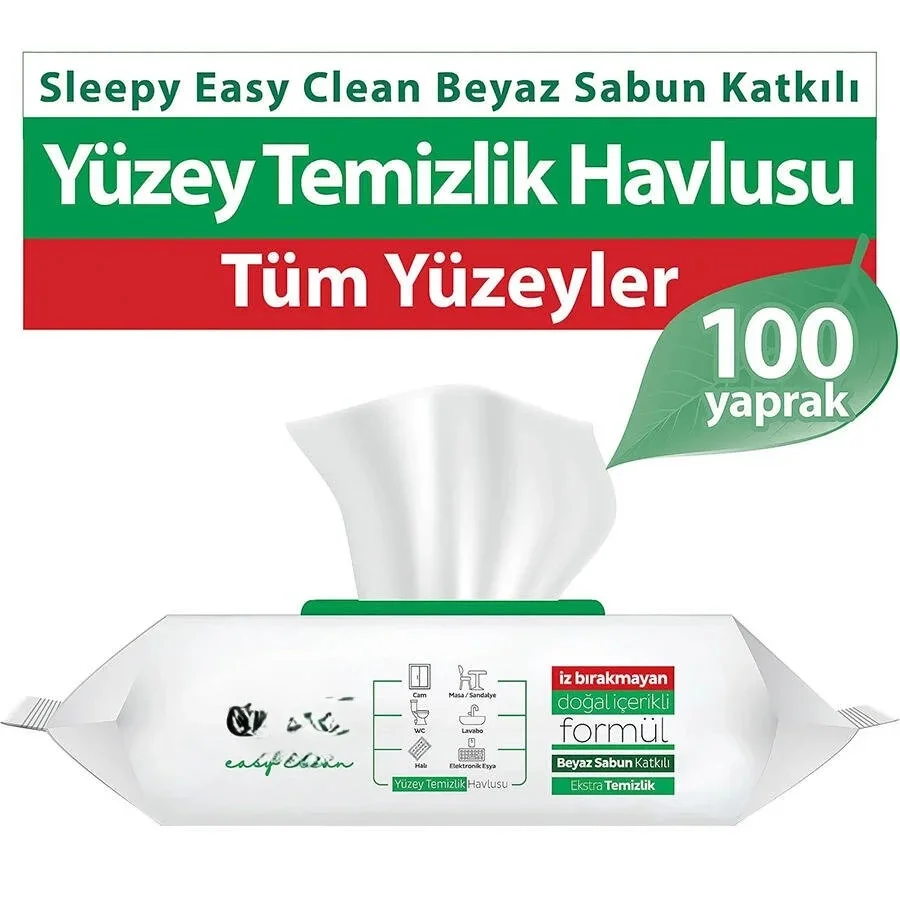 İthalat® Premium Yüzey Temizlik Havlusu 100 Adet Beyaz Sabun