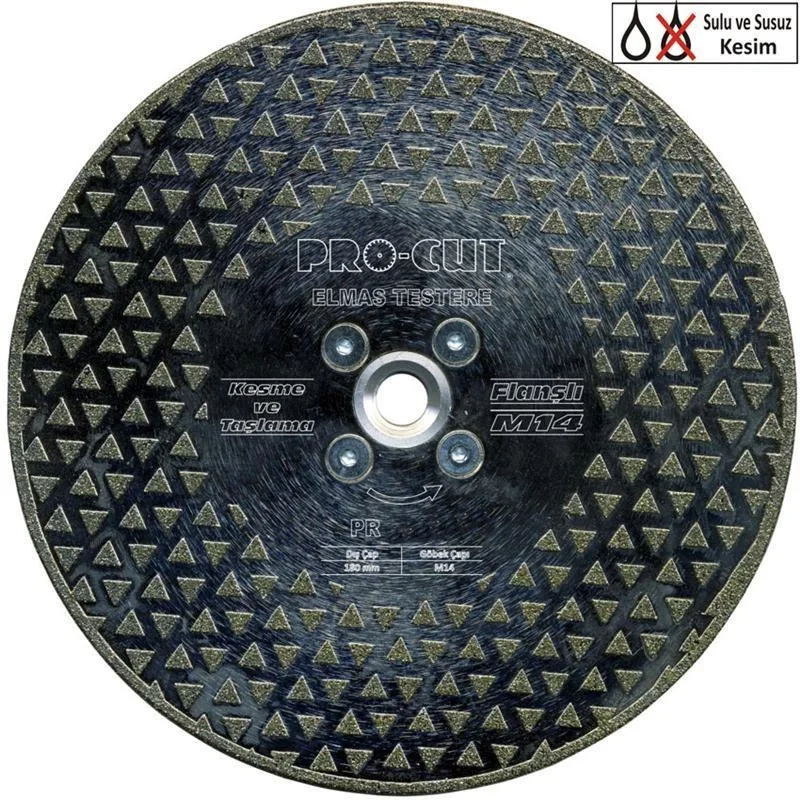 İthalat® Procut 50959 DTF 180 Elmas Flanşlı Kesme Taşlama M14