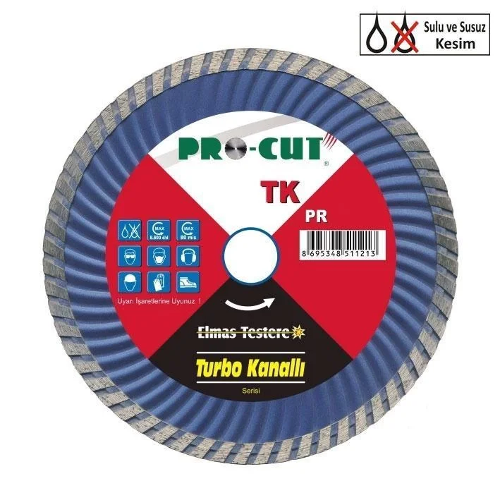 İthalat® Procut TK 115 mm Turbo Kanallı Elmas Testere İthalat® Procut TK 115 mm Turbo Kanallı Elmas Testere