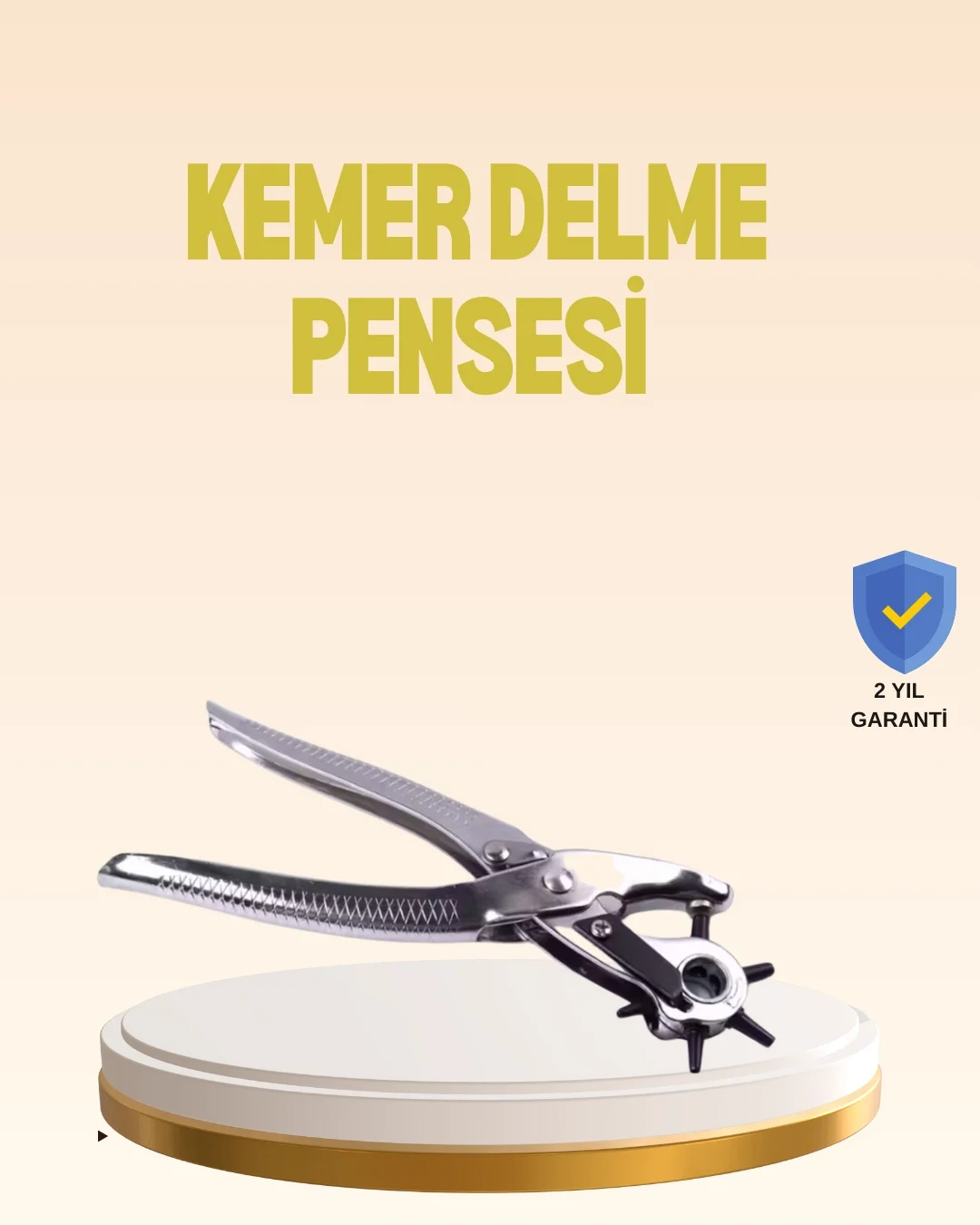İthalat® Profesyonel Deri Delme Pensesi Döner Başlıklı Kemer Delici 6 Fonksiyonlu