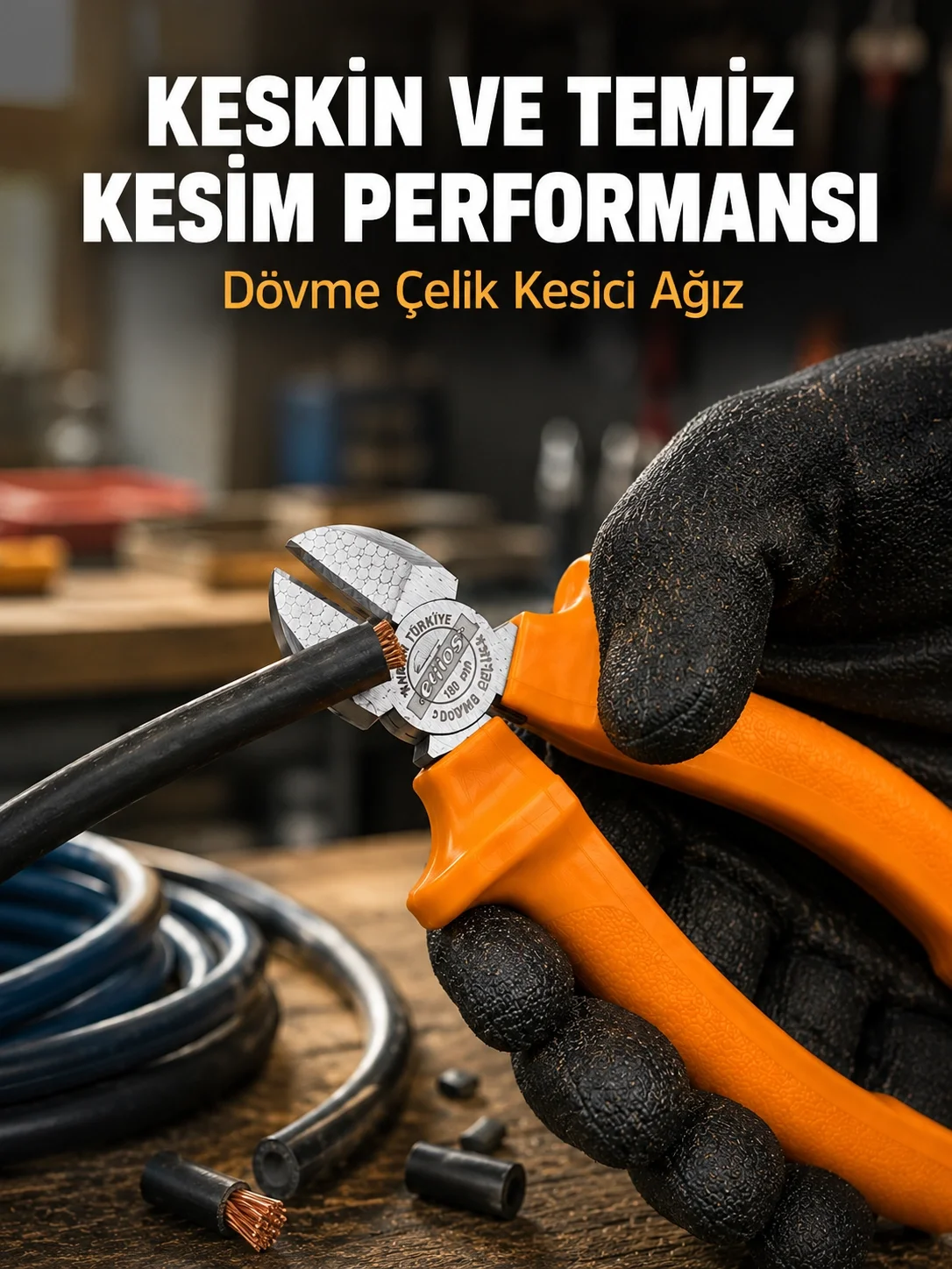 İthalat® Profesyonel Kullanıma Uygun Dövme Çelik Yan Keski