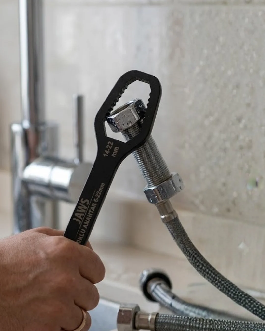 İthalat® Profesyonel Çoklu Anahtar 6 22 mm Kaymaz Diş Yapısı Uzun Gövde Güçlü Sıkma
