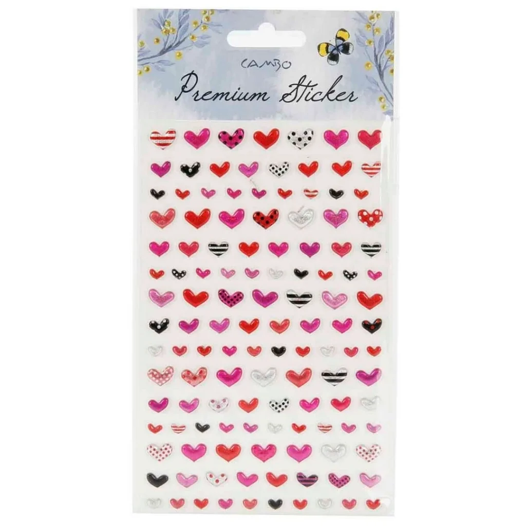 İthalat® Puf Sticker Kalp