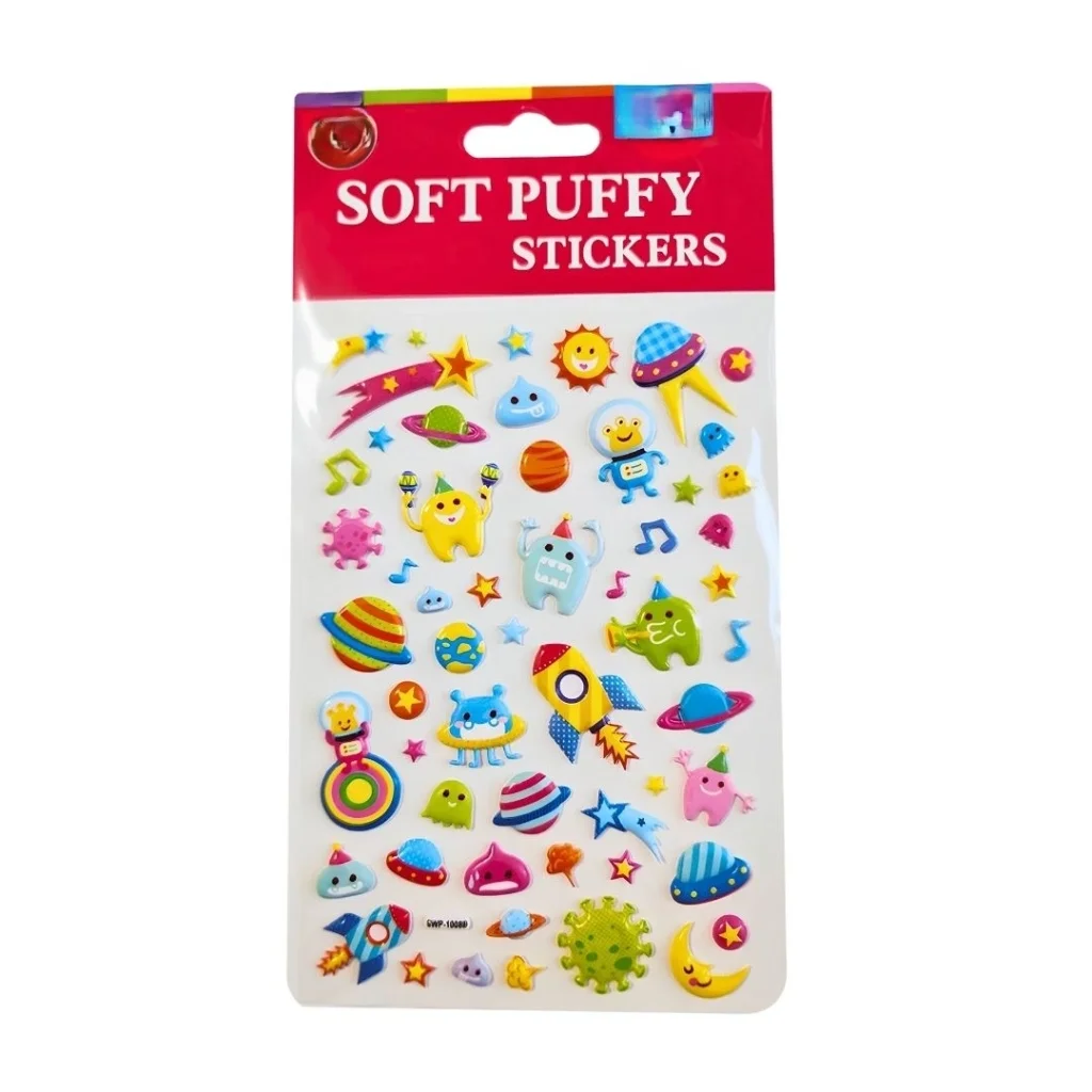 İthalat® Puffy Stickers Space