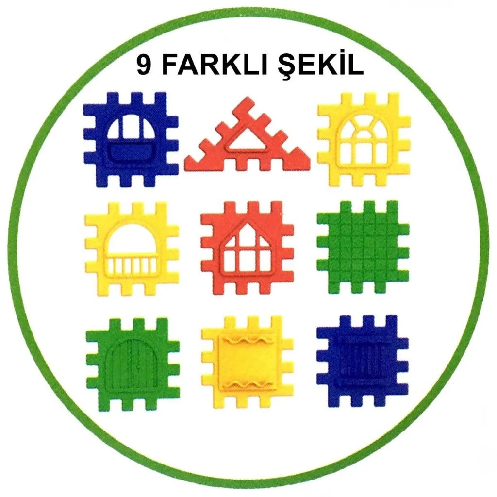 İthalat® Puzzle City 3D Yapı ve Tasarım Blokları 64 Parça