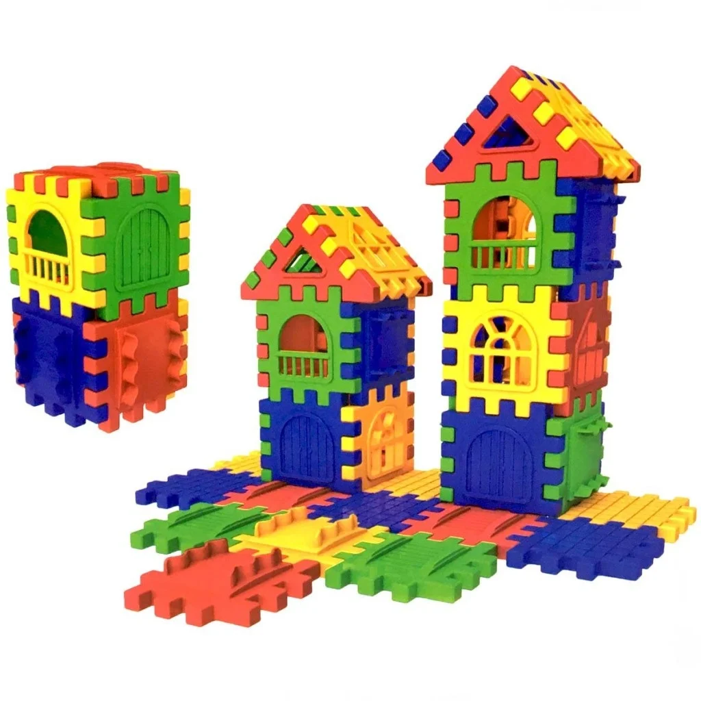 İthalat® Puzzle City 3D Yapı ve Tasarım Blokları 64 Parça