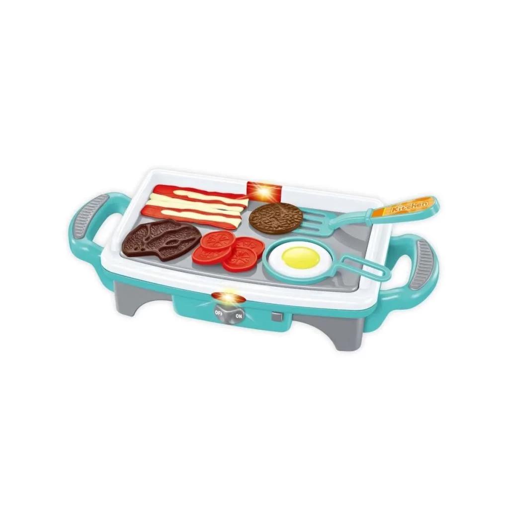 İthalat® QF2908P-1-QF2908G-1 Işıklı Aksesuarlı Teppanyaki Izgara -Vardem Oyuncak