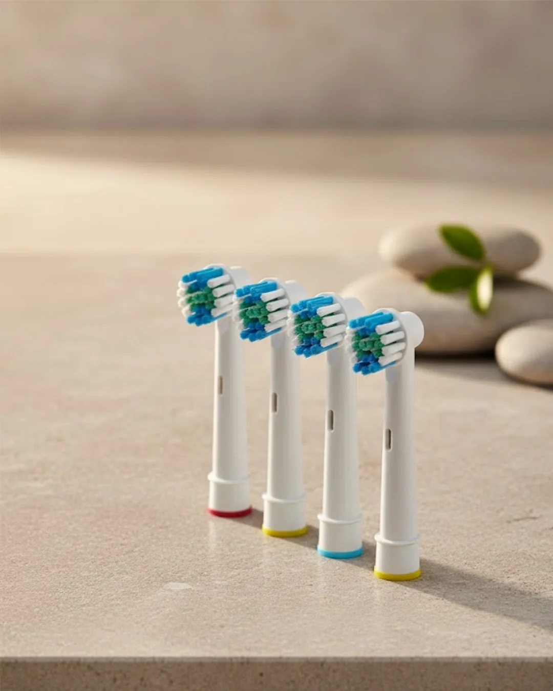 İthalat® Renk Halkalı Aile Tipi Diş Fırçası Yedek Başlığı 4’lü Paket