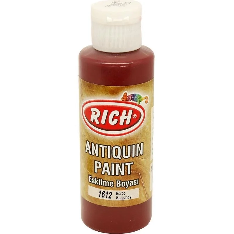 İthalat® Rich 1602 Bordo 120 ml Eskitme Ahşap Boyası