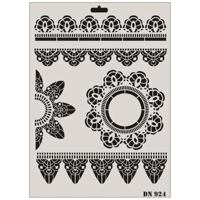 İthalat® Rich Dantel Seri DN-924 Stencil 35x25 cm