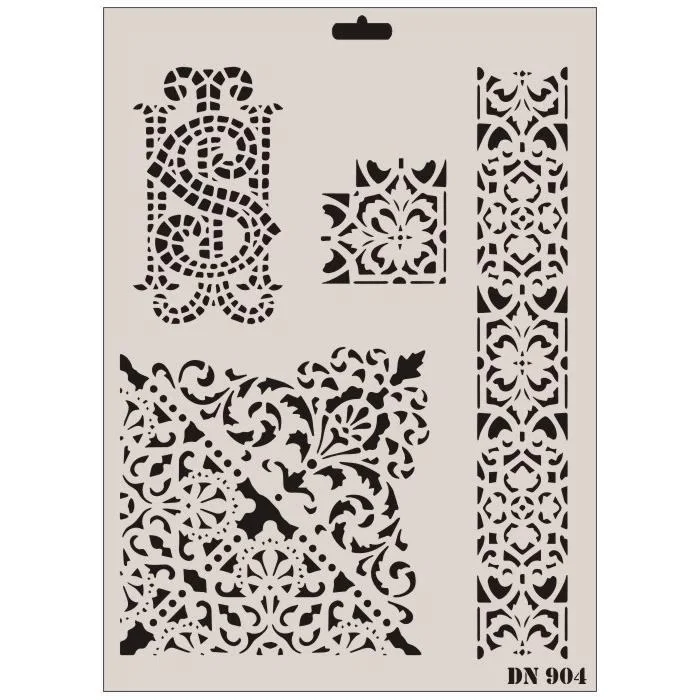 İthalat® Rich Dantel Seri DN-904 Stencil 35x25 cm