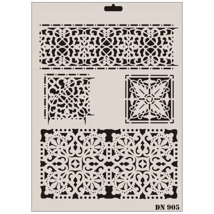 İthalat® Rich Dantel Seri DN-905 Stencil 35x25 cm