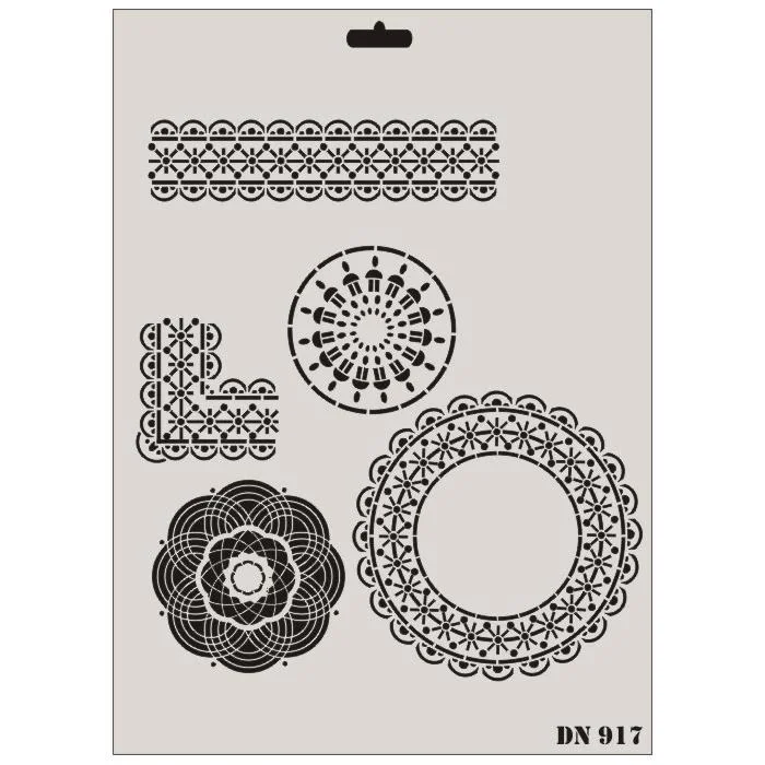 İthalat® Rich Dantel Seri DN-917 Stencil 35x25 cm