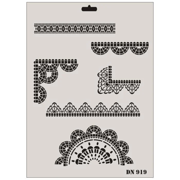 İthalat® Rich Dantel Seri DN-919 Stencil 35x25 cm