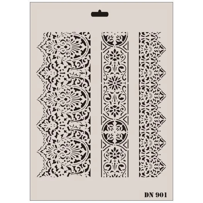 İthalat® Rich Dantel Seri DN-901 Stencil 35x25 cm