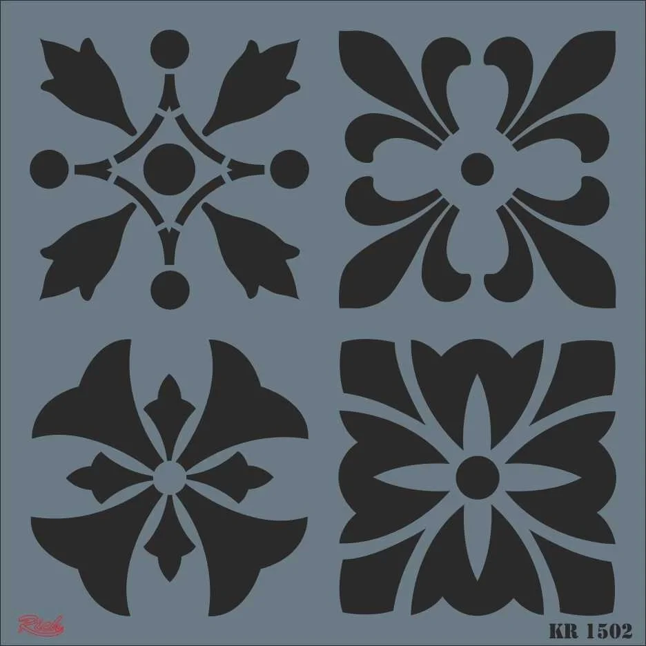 İthalat® Rich KR 1502 Fayans Stencil 30X30 cm İthalat® Rich KR 1502 Fayans Stencil 30X30 cm