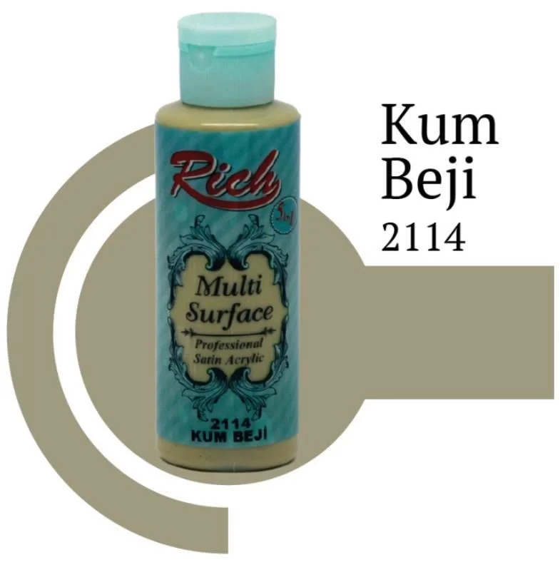 İthalat® Rich Multi Surface 2114 Kum Beji Akrilik Boya 120 cc İthalat® Rich Multi Surface 2114 Kum Beji Akrilik Boya 120 cc