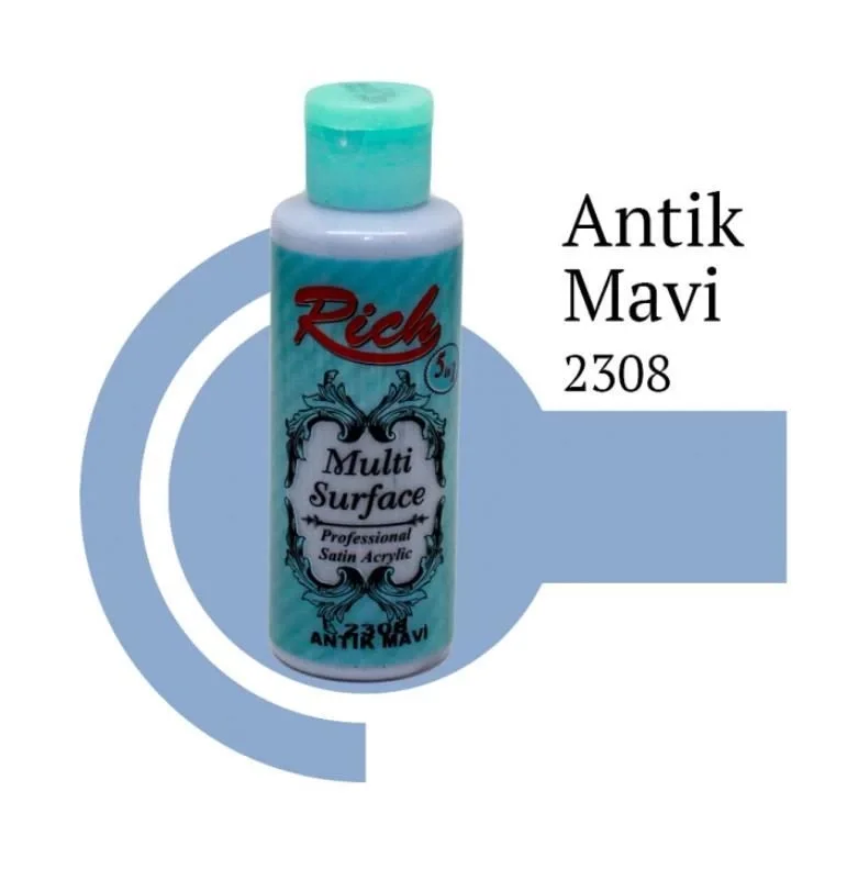 İthalat® Rich Multi Surface 2306 Antik Mavi Akrilik Boya 120 cc