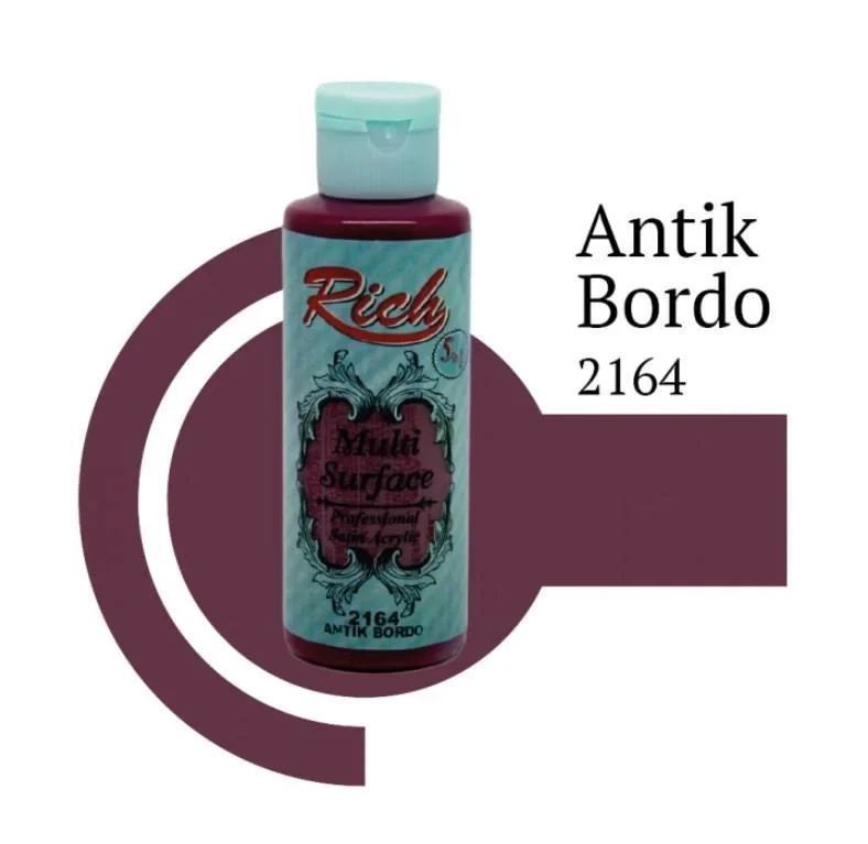 İthalat® Rich Multi Surface 2164 Antik Bordo Akrilik Boya 120 cc İthalat® Rich Multi Surface 2164 Antik Bordo Akrilik Boya 120 cc