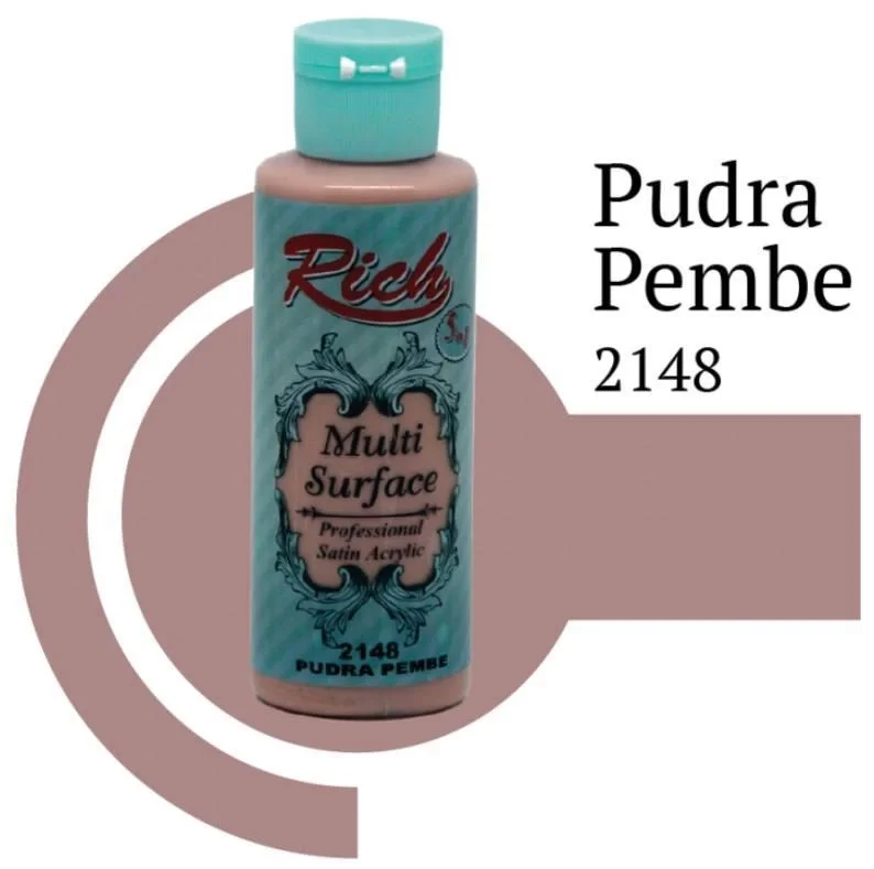 İthalat® Rich Multi Surface 2148 Pudra Pembe Akrilik Boya 120 cc