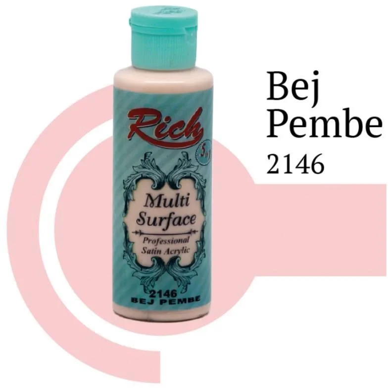 İthalat® Rich Multi Surface 2146 Bej Pembe Akrilik Boya 120 cc