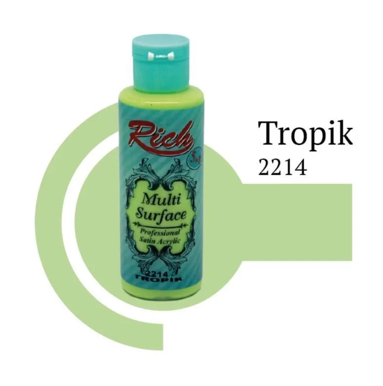 İthalat® Rich Multi Surface 2214 Tropik Akrilik Boya 120 cc