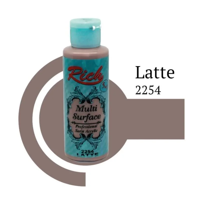 İthalat® Rich Multi Surface 2254 Latte Akrilik Boya 120 cc
