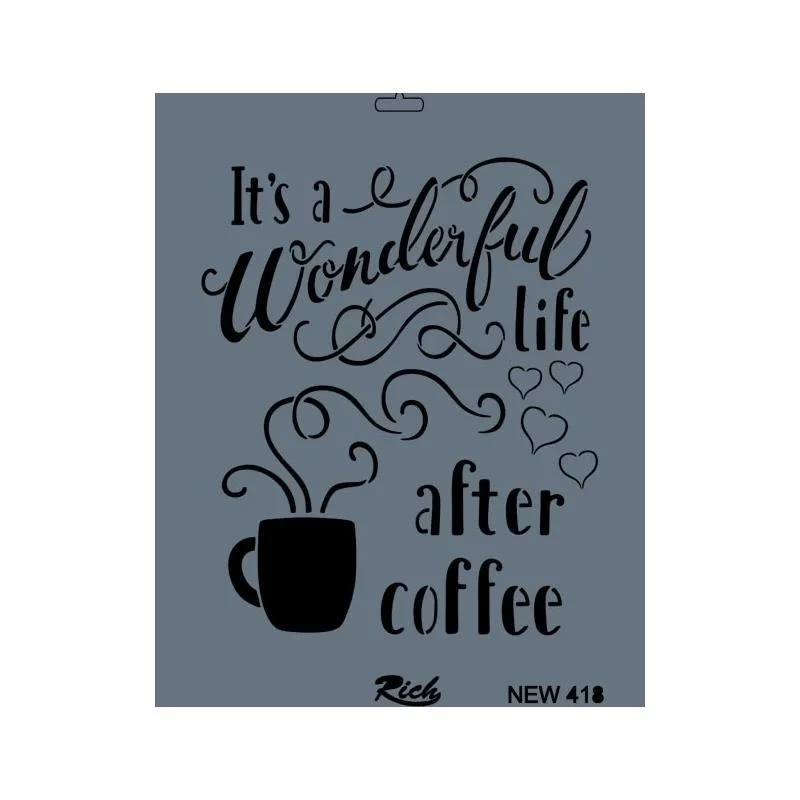 İthalat® Rich New Seri N-418 Stencil 35x25 cm