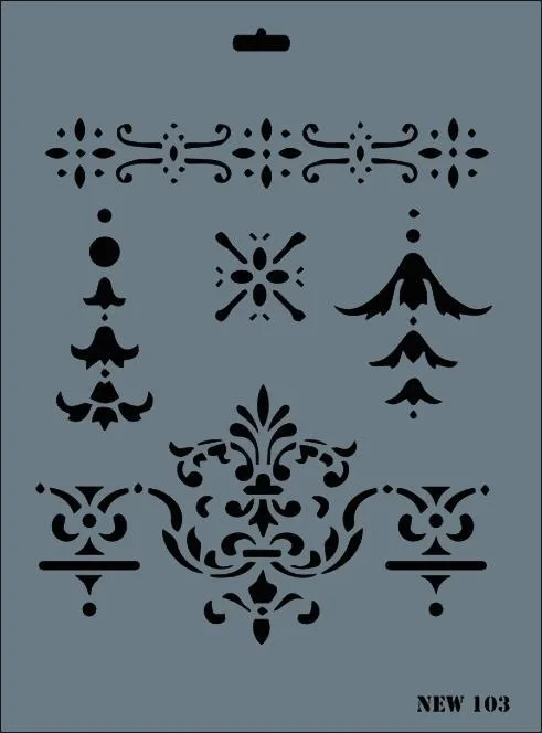 İthalat® Rich New Seri N-103 Stencil 35x25 cm