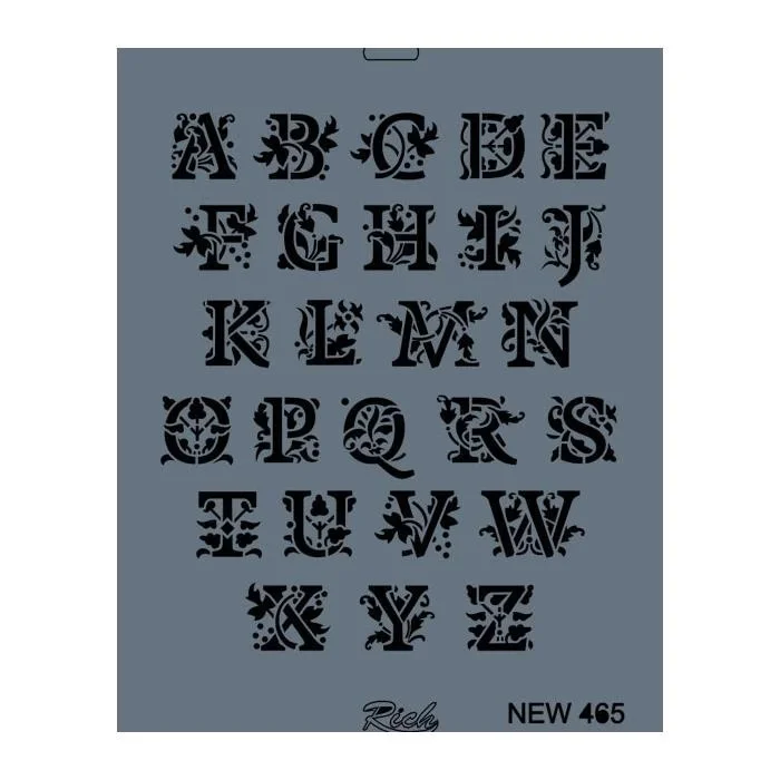 İthalat® Rich New Seri N-465 Stencil 35x25 cm