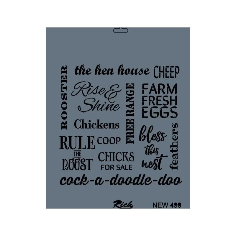 İthalat® Rich New Seri N-499 Stencil 35x25 cm