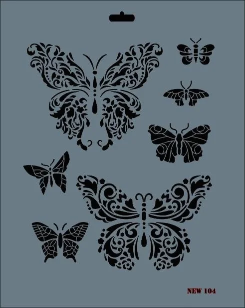İthalat® Rich New Seri N-104 Stencil 35x25 cm