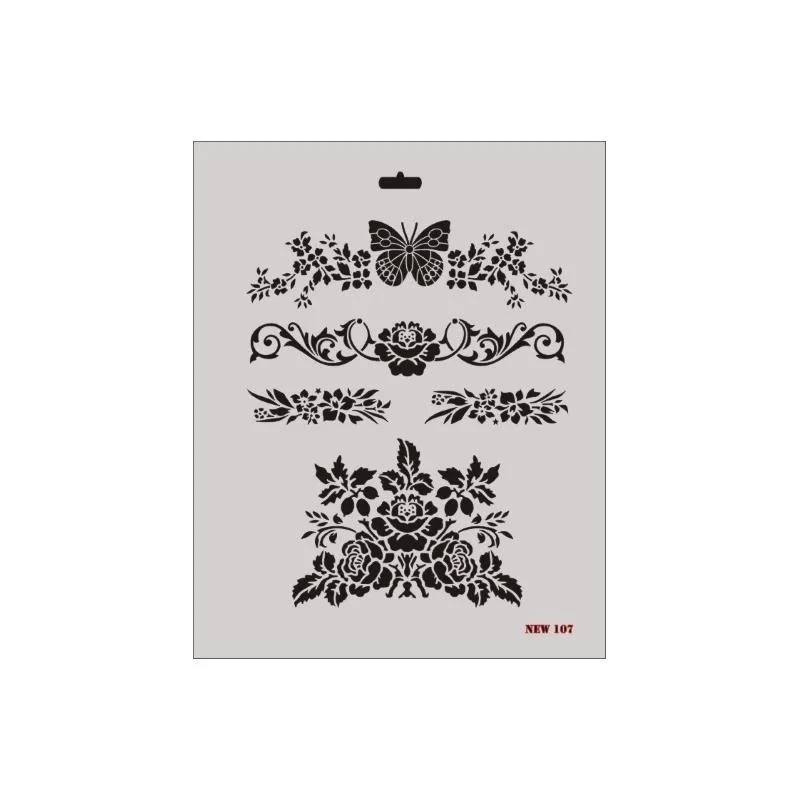 İthalat® Rich New Seri N-107 Stencil 35x25 cm