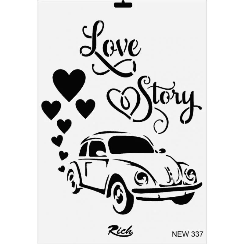 İthalat® Rich New Seri N-337 Stencil 35x25 cm