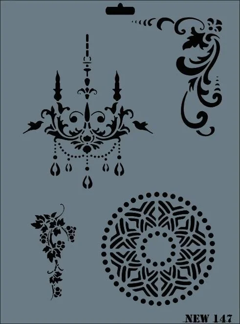 Rich New Seri N-147 Stencil 35x25 cm Rich New Seri N-147 Stencil 35x25 cm